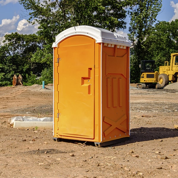 can i customize the exterior of the portable restrooms with my event logo or branding in Meadville